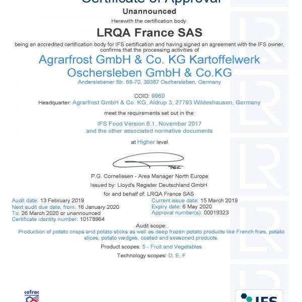 IFS Agrarfrost Oschersleben